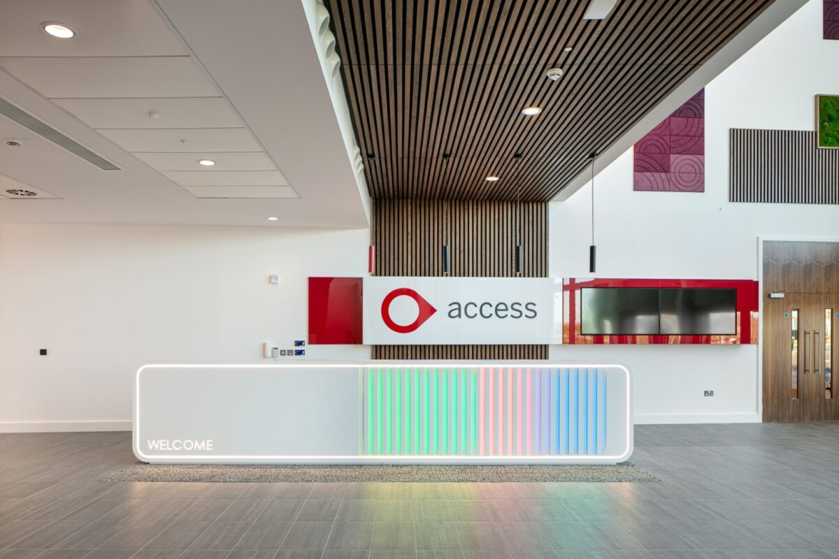The Access Group(アクセスグループ)のオフィス - イギリス, ラフバラの受付/エントランススペース