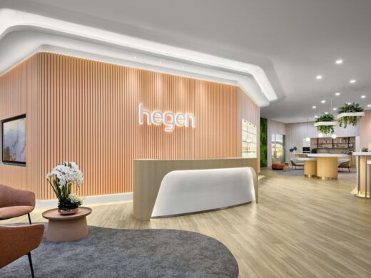 【 Hegenのオフィスデザイン】- シンガポールの受付/エントランススペース