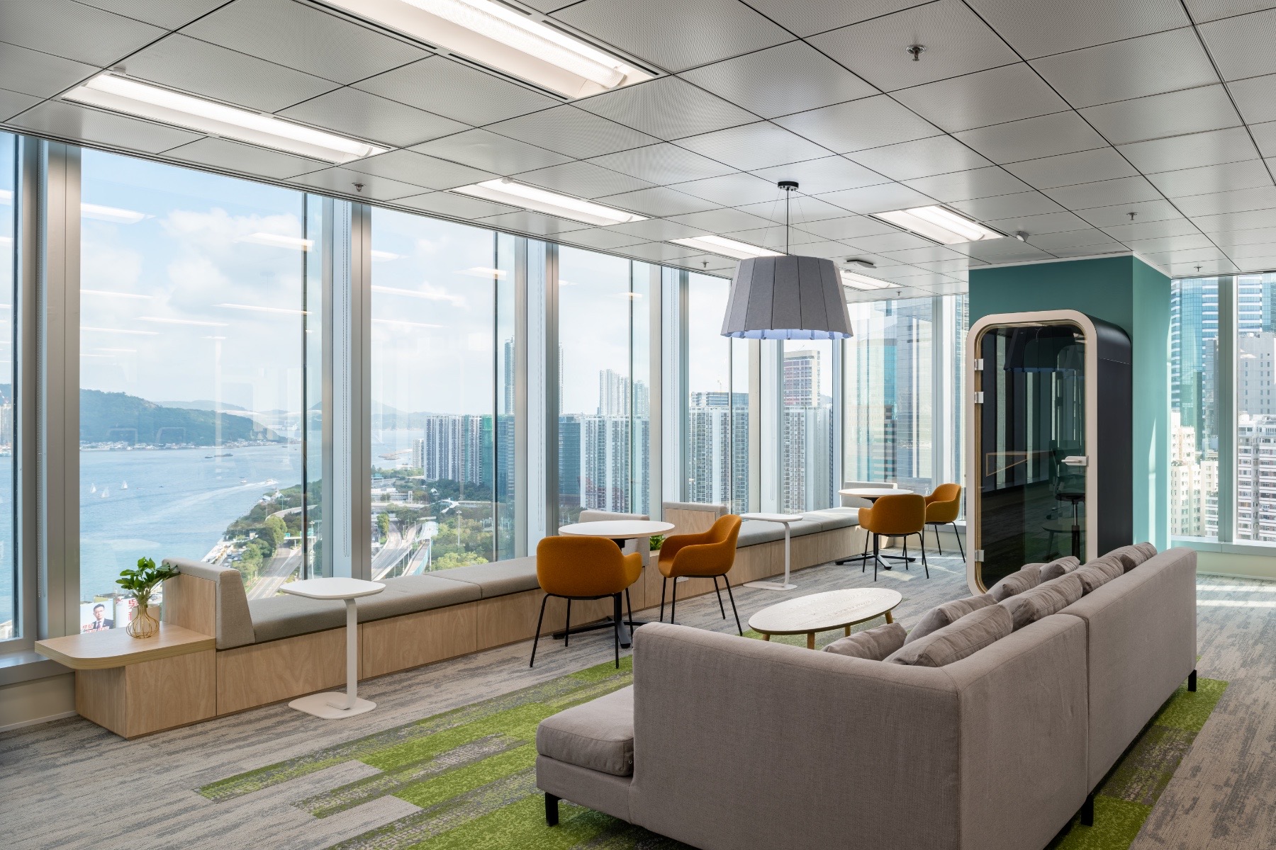 【ファイザーのオフィスデザイン】- 香港のリラックススペース