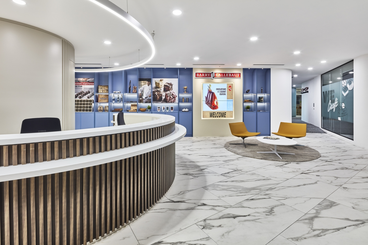 【Barry Callebautのオフィスデザイン】-シンガポールの受付/エントランススペース