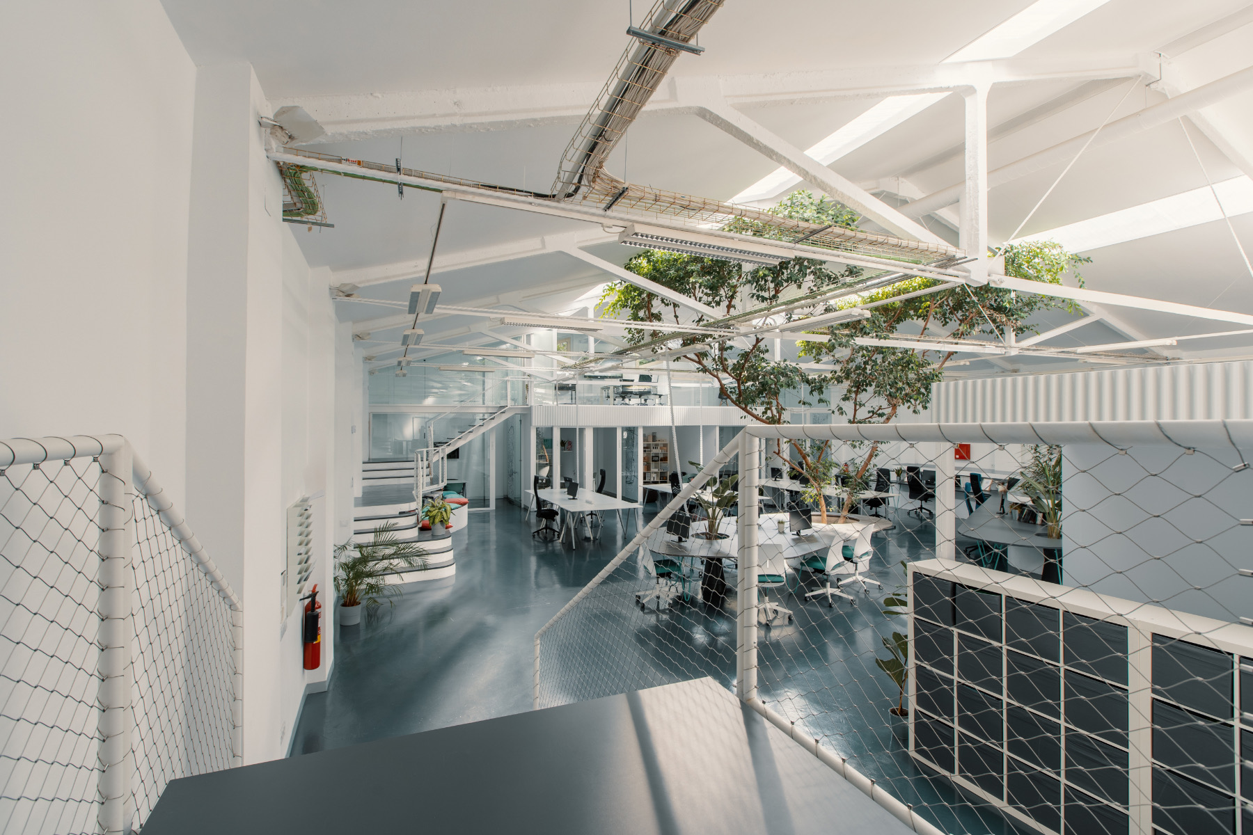 【Ficusのオフィスデザイン】- スペイン, マドリッドの階段エリア