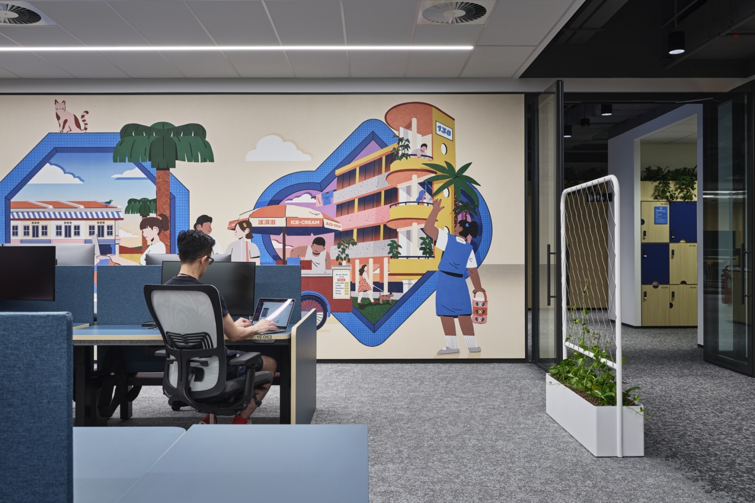 【ツイッターのオフィスデザイン】- シンガポールのワークスペース