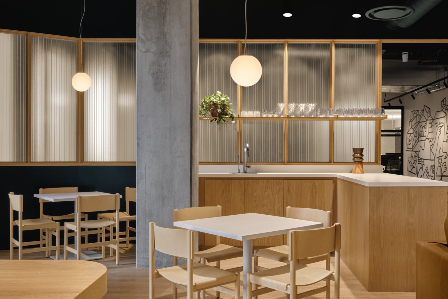 【Zendeskのオフィスデザイン】- カナダ, モントリオールのカフェ/レストランスペース