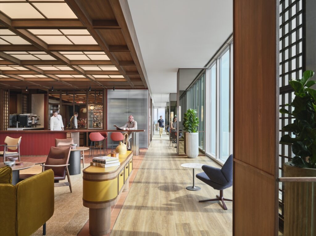 【Cushman & Wakefieldのオフィスデザイン】- シンガポールのカフェスペース