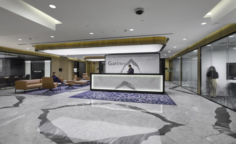 Gartner(ガートナー)の オフィス – インド, グルグラムの受付/エントランススペース